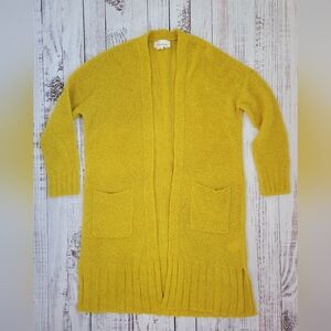 Anthropologie Long Chunky Knit Duster Cardigan Sweater Alpaca XS fits Small